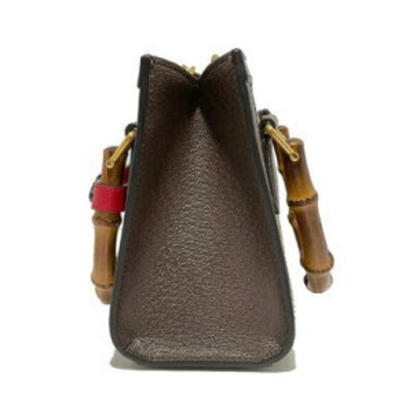 Gucci Diana Bag Jumbo GG Canvas Leather Bamboo Brown - Picture 4 of 8